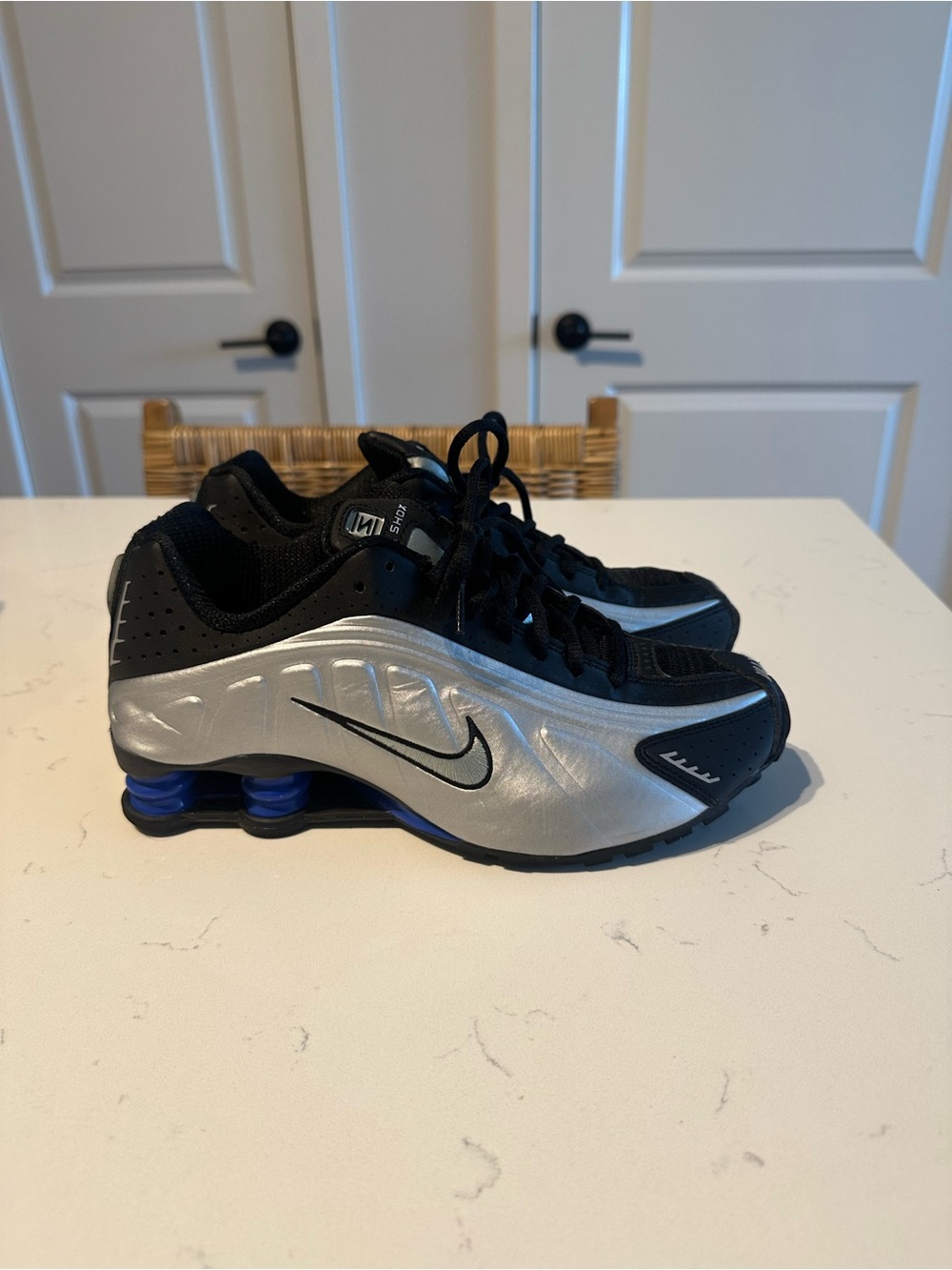 Nike Women Shox Sneakers - Black, Silver & Blue